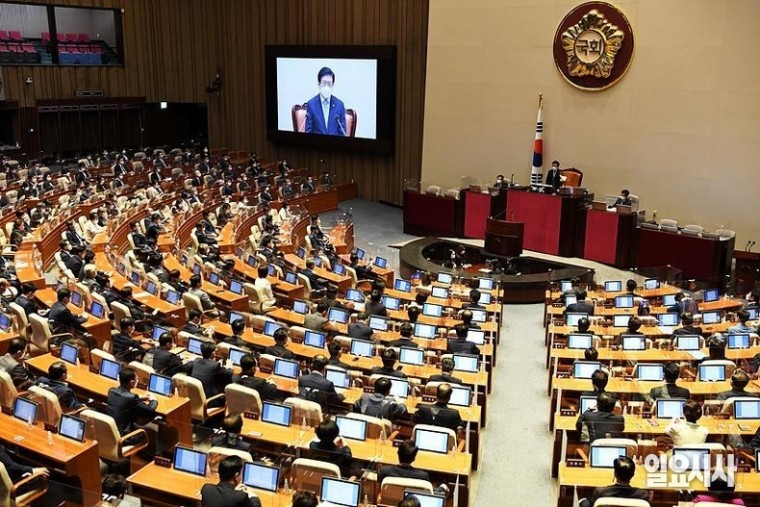 국회는 15일, 서울 여의도 국회서 본회의를 열고 이낙연 전 더불어민주당 대표에 대한 의원직 사직안을 처리했다. ⓒ고성준 기자