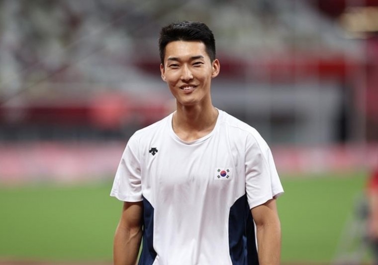 한국 남자 높이뛰기의 간판 우상혁 선수