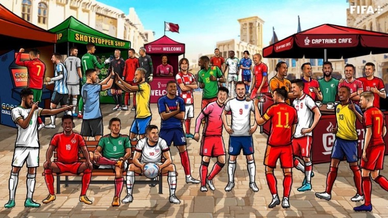 2022 카타르월드컵 주요선수 캐리커쳐 포스터